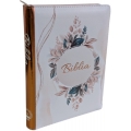 Biblie medie lux, Model floral auriu
